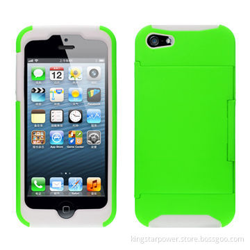 Hybrid Phone Case for iPhone 6, with ID Cash Credit Card Slots
